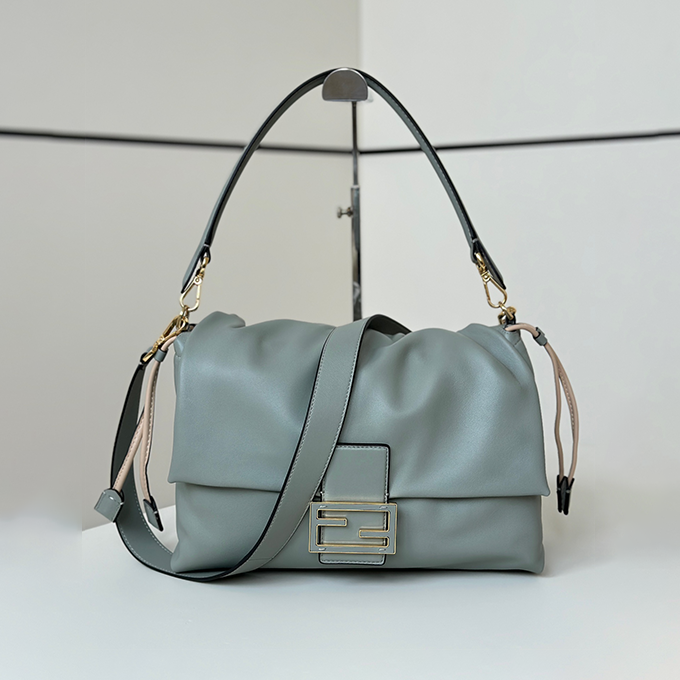fendi mamma baguette large drawstring flap shoulder handbag